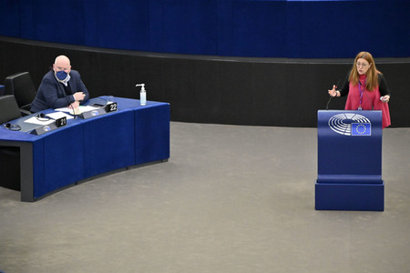 Plenartagung zum Bericht des Weltklimarats im EU-Parlament in Straßburg