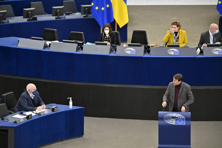 Plenartagung zum Bericht des Weltklimarats im EU-Parlament in Straßburg