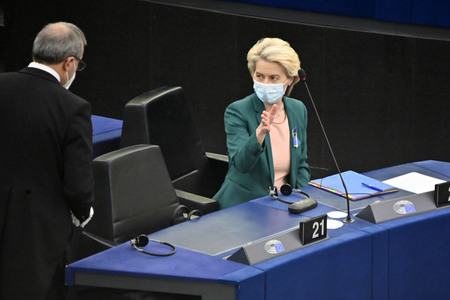 Fragestunde mit Ursula von der Leyen im EU-Parlament in Straßburg