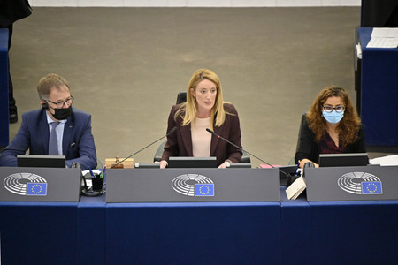 Fragestunde mit Ursula von der Leyen im EU-Parlament in Straßburg