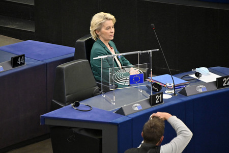 Fragestunde mit Ursula von der Leyen im EU-Parlament in Straßburg