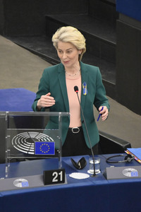 Fragestunde mit Ursula von der Leyen im EU-Parlament in Straßburg