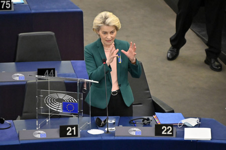 Fragestunde mit Ursula von der Leyen im EU-Parlament in Straßburg