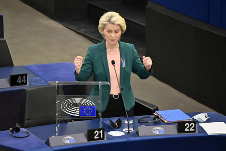 Fragestunde mit Ursula von der Leyen im EU-Parlament in Straßburg