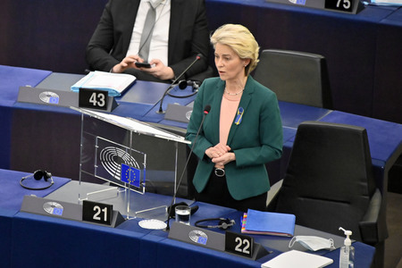 Fragestunde mit Ursula von der Leyen im EU-Parlament in Straßburg