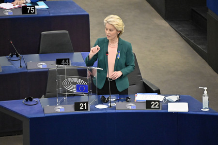 Fragestunde mit Ursula von der Leyen im EU-Parlament in Straßburg