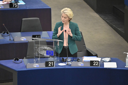 Fragestunde mit Ursula von der Leyen im EU-Parlament in Straßburg
