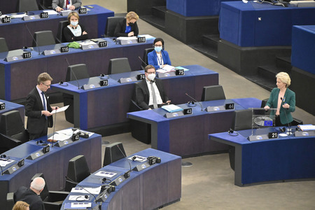 Fragestunde mit Ursula von der Leyen im EU-Parlament in Straßburg