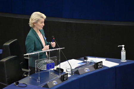Fragestunde mit Ursula von der Leyen im EU-Parlament in Straßburg
