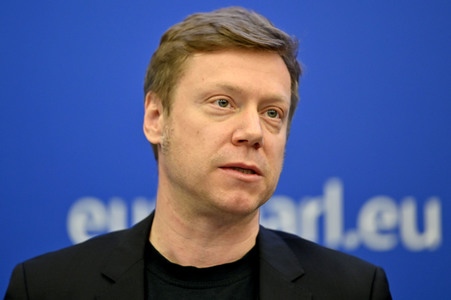 Pressebriefing der Fraktion GUE/NGL im EU-Parlament in Straßburg