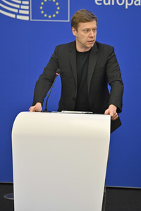 Pressebriefing der Fraktion GUE/NGL im EU-Parlament in Straßburg