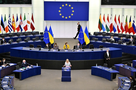 Plenartagung zur Mindestbesteuerungsrichtlinie im EU-Parlament in Straßburg