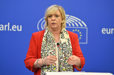 Pressebriefing der Fraktion Renew im EU-Parlament in Straßburg