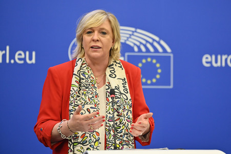 Pressebriefing der Fraktion Renew im EU-Parlament in Straßburg