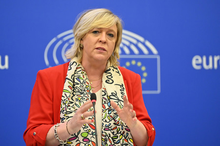 Pressebriefing der Fraktion Renew im EU-Parlament in Straßburg