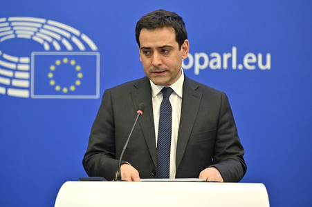 Pressebriefing der Fraktion Renew im EU-Parlament in Straßburg