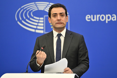 Pressebriefing der Fraktion Renew im EU-Parlament in Straßburg