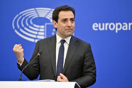 Pressebriefing der Fraktion Renew im EU-Parlament in Straßburg