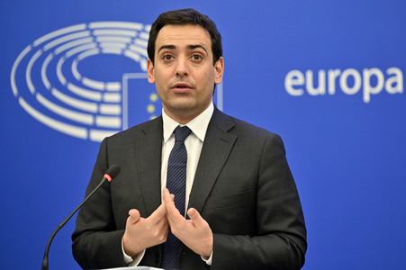 Pressebriefing der Fraktion Renew im EU-Parlament in Straßburg