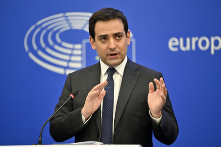 Pressebriefing der Fraktion Renew im EU-Parlament in Straßburg