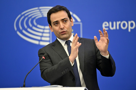 Pressebriefing der Fraktion Renew im EU-Parlament in Straßburg