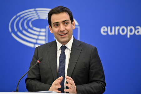Pressebriefing der Fraktion Renew im EU-Parlament in Straßburg