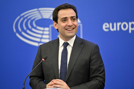 Pressebriefing der Fraktion Renew im EU-Parlament in Straßburg
