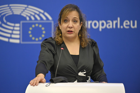 Pressebriefing der Fraktion S&D im EU-Parlament in Straßburg