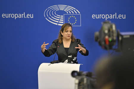 Pressebriefing der Fraktion S&D im EU-Parlament in Straßburg