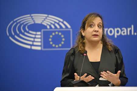 Pressebriefing der Fraktion S&D im EU-Parlament in Straßburg