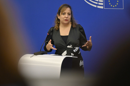 Pressebriefing der Fraktion S&D im EU-Parlament in Straßburg