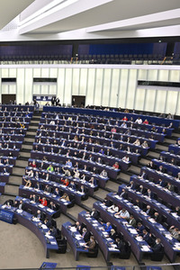 Symbolfoto Abstimmung im EU-Parlament in Straßburg