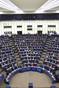 Symbolfoto Abstimmung im EU-Parlament in Straßburg