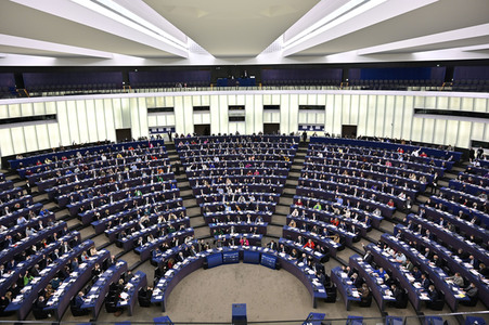 Symbolfoto Abstimmung im EU-Parlament in Straßburg