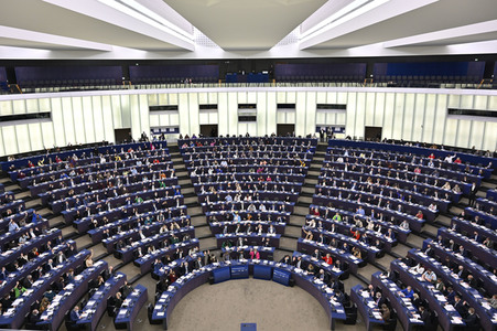 Symbolfoto Abstimmung im EU-Parlament in Straßburg