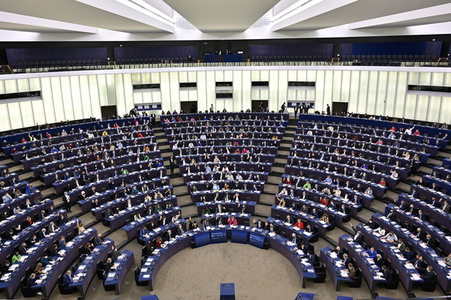 Symbolfoto Abstimmung im EU-Parlament in Straßburg