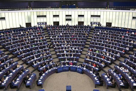 Symbolfoto Abstimmung im EU-Parlament in Straßburg
