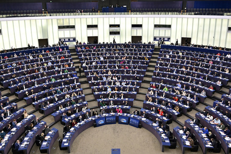 Symbolfoto Abstimmung im EU-Parlament in Straßburg
