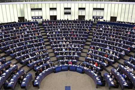 Symbolfoto Abstimmung im EU-Parlament in Straßburg