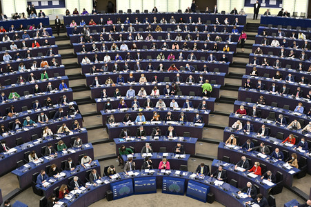 Symbolfoto Abstimmung im EU-Parlament in Straßburg