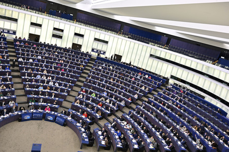 Symbolfoto Abstimmung im EU-Parlament in Straßburg