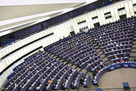 Symbolfoto Abstimmung im EU-Parlament in Straßburg