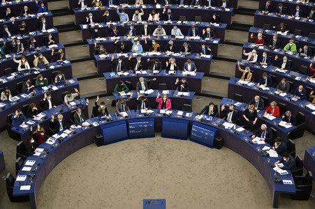 Symbolfoto Abstimmung im EU-Parlament in Straßburg