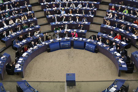 Symbolfoto Abstimmung im EU-Parlament in Straßburg