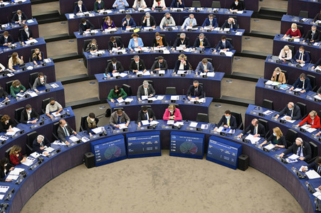 Symbolfoto Abstimmung im EU-Parlament in Straßburg