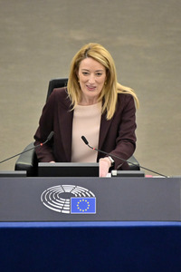 Plenartagung zum Schutz von Ukraine-Flüchtlingen im EU-Parlament in Straßburg