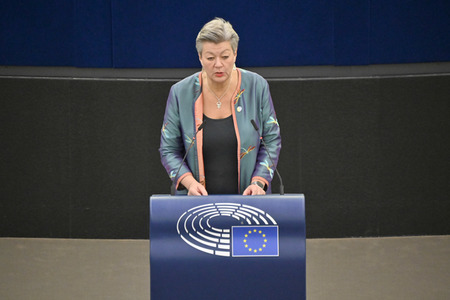 Plenartagung zum Schutz von Ukraine-Flüchtlingen im EU-Parlament in Straßburg