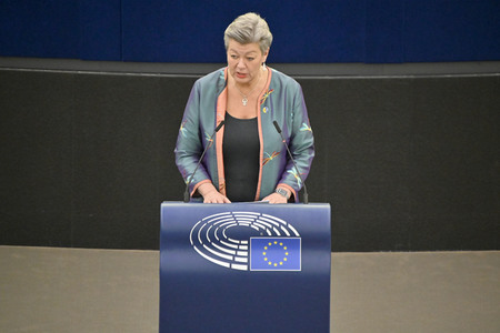 Plenartagung zum Schutz von Ukraine-Flüchtlingen im EU-Parlament in Straßburg