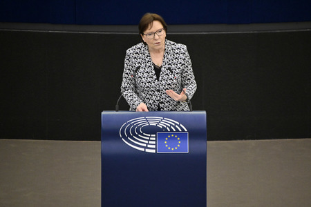 Plenartagung zum Schutz von Ukraine-Flüchtlingen im EU-Parlament in Straßburg