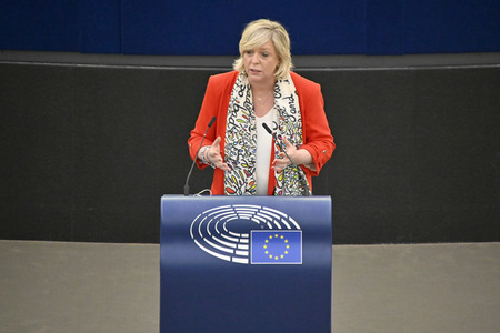 Plenartagung zum Schutz von Ukraine-Flüchtlingen im EU-Parlament in Straßburg